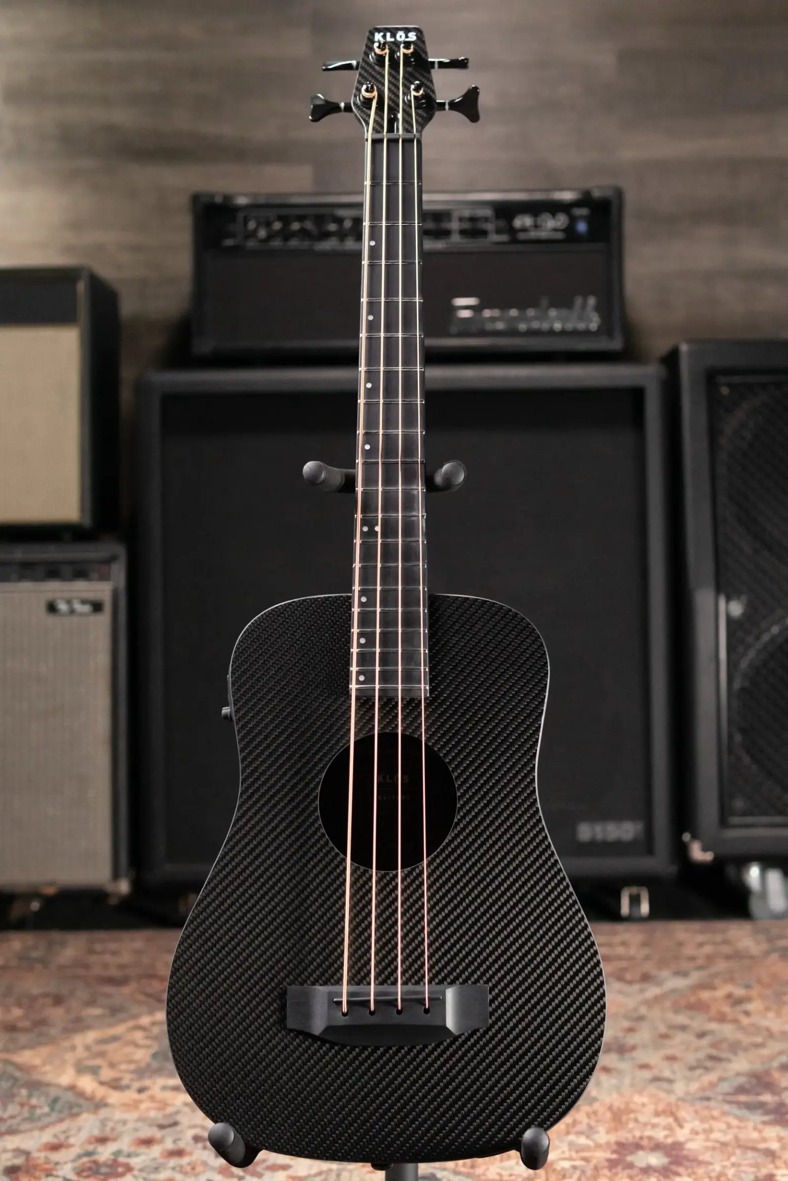 KLOS Full Carbon Travel Bass Acoustic/Electric - Fishman Sonotone with Gig Bag