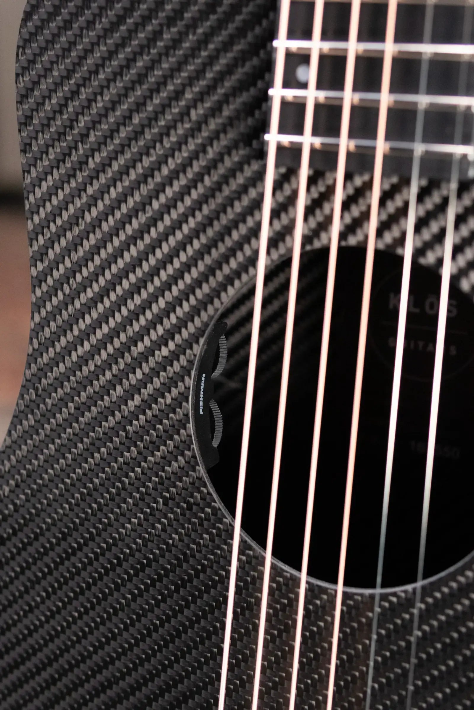 KLOS Full Carbon Travel Guitar DAE Acoustic/Electric - Fishman Presys VT with Gig Bag