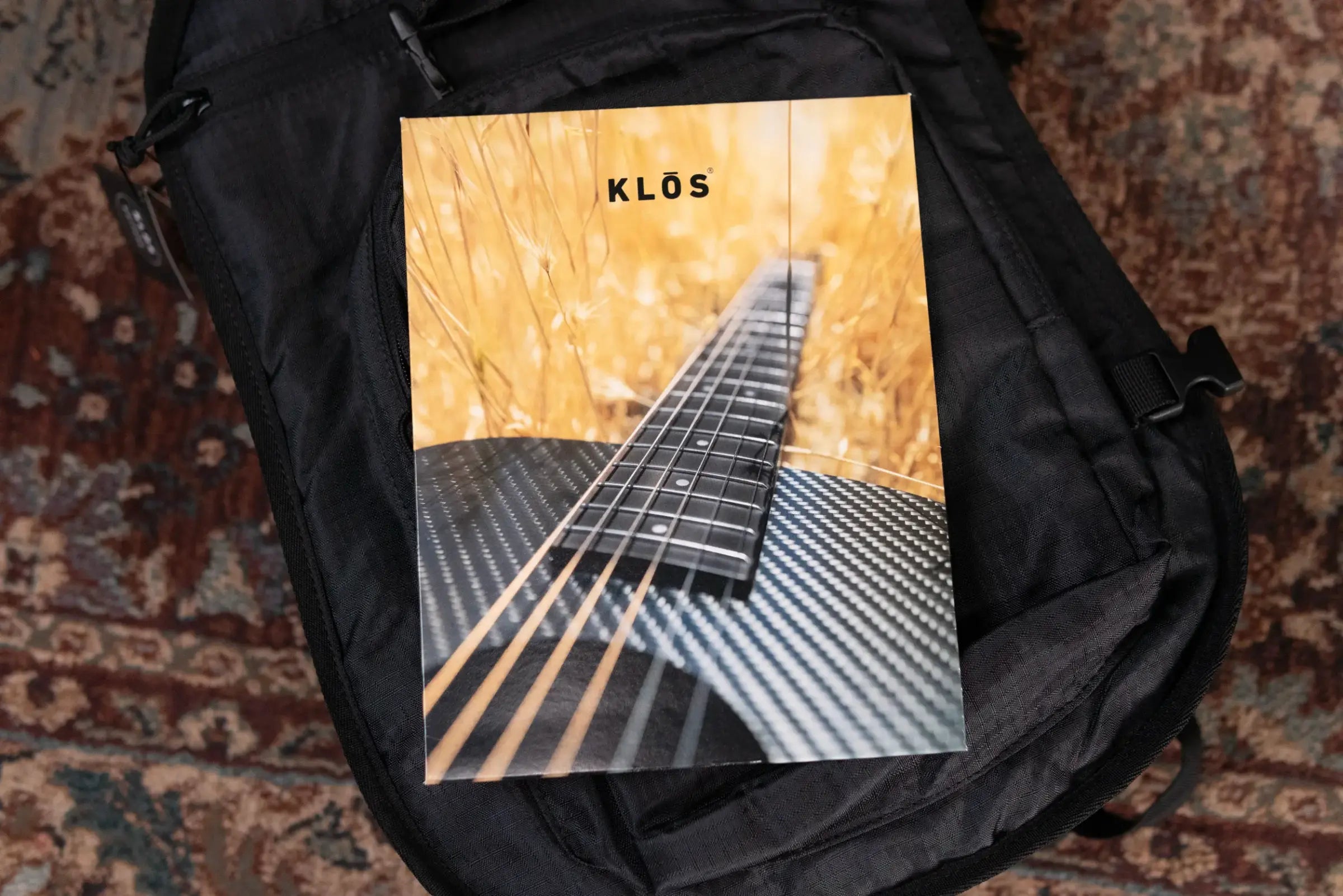 KLOS Full Carbon Travel Guitar DAE Acoustic/Electric - Fishman Presys VT with Gig Bag
