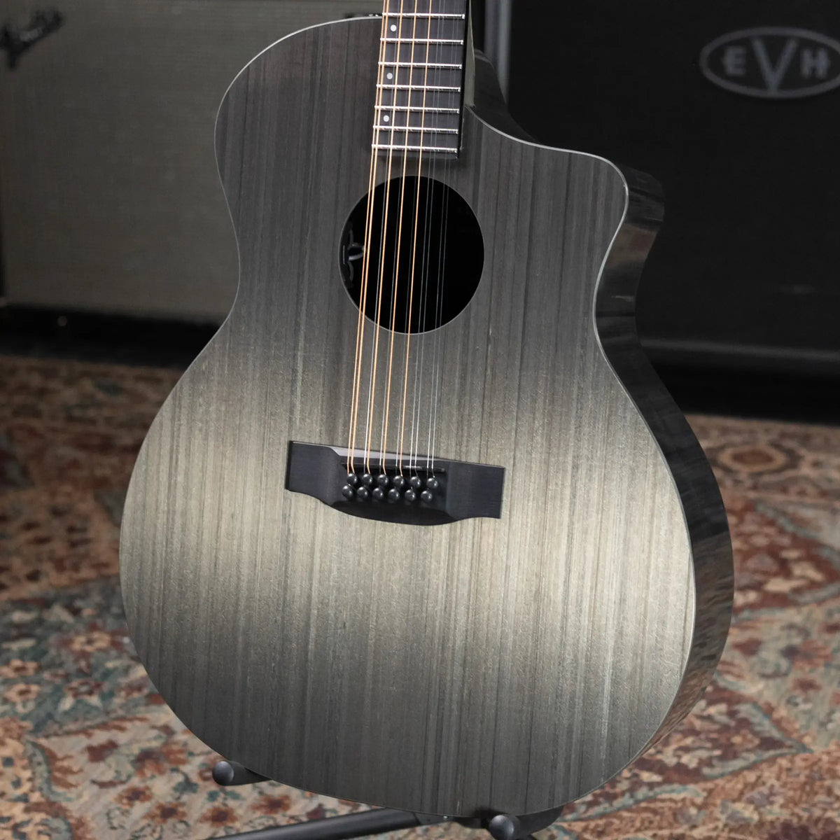 KLOS Grand Cutaway 12-String DAE Acoustic/Electric Guitar - Carbon Timber with Gig Bag