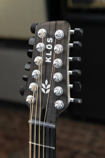 KLOS Grand Cutaway 12-String DAE Acoustic/Electric Guitar - Carbon Timber with Gig Bag