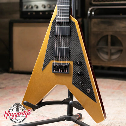 KLOS Vector Custom Series Mahogany Electric Guitar - Gold with Gig Bag
