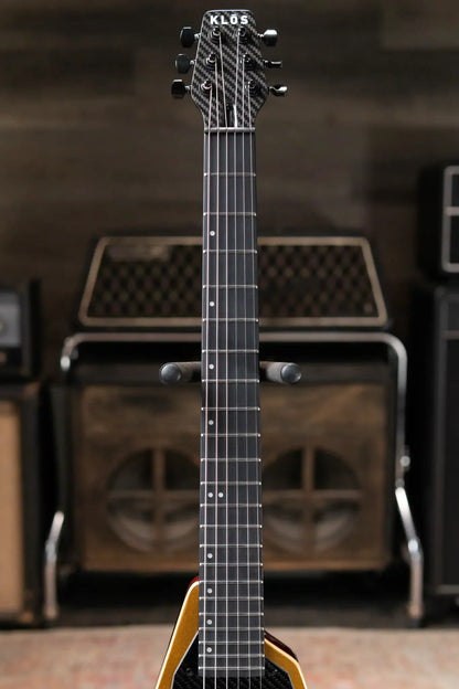 KLOS Vector Custom Series Mahogany Electric Guitar - Gold with Gig Bag