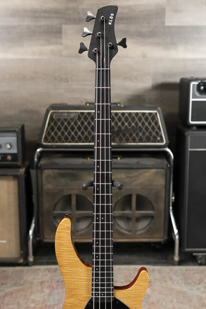 Klos Custom Series Apollo Bass - Maple Top Sandstorm with Gig Bag
