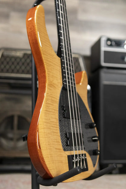 Klos Custom Series Apollo Bass - Maple Top Sandstorm with Gig Bag