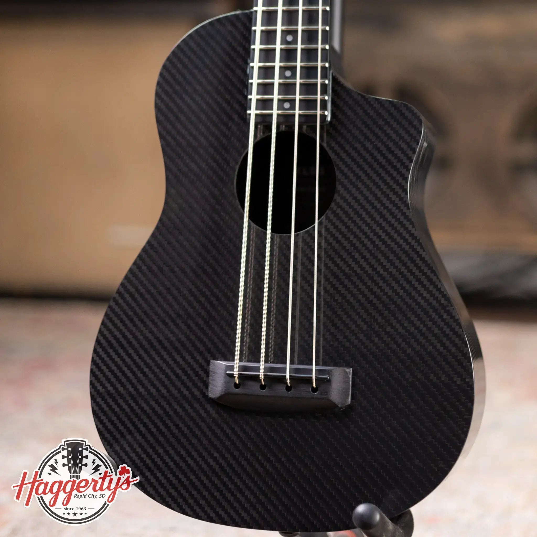 Klos Full Carbon Deluxe Acoustic/Electric Bass Ukulele with Gig Bag