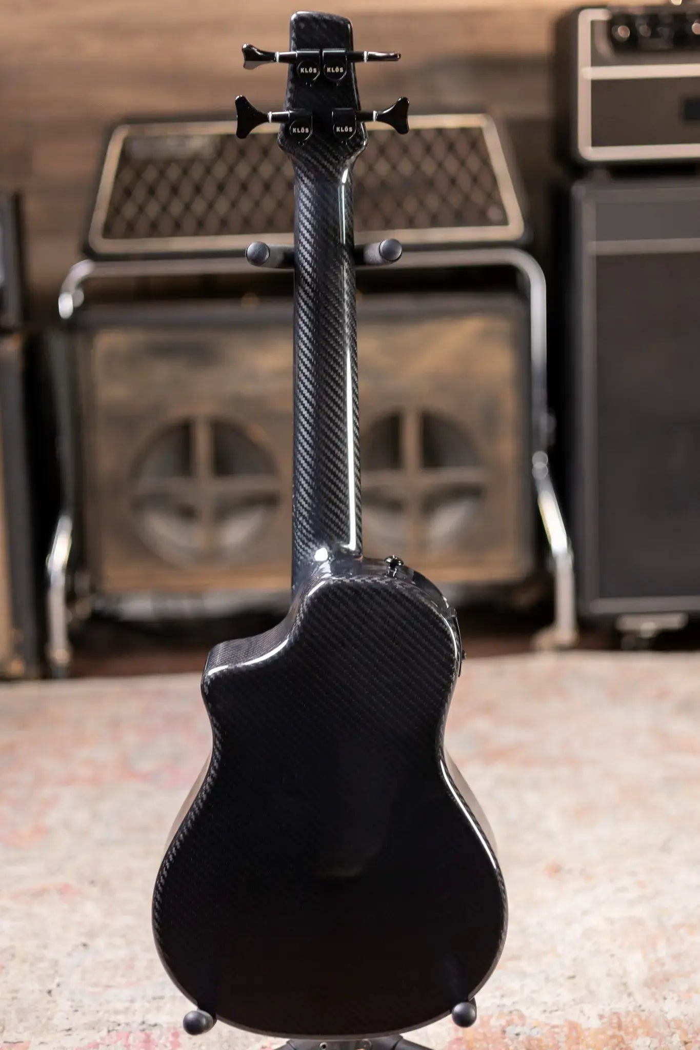 Klos Full Carbon Deluxe Acoustic/Electric Bass Ukulele with Gig Bag