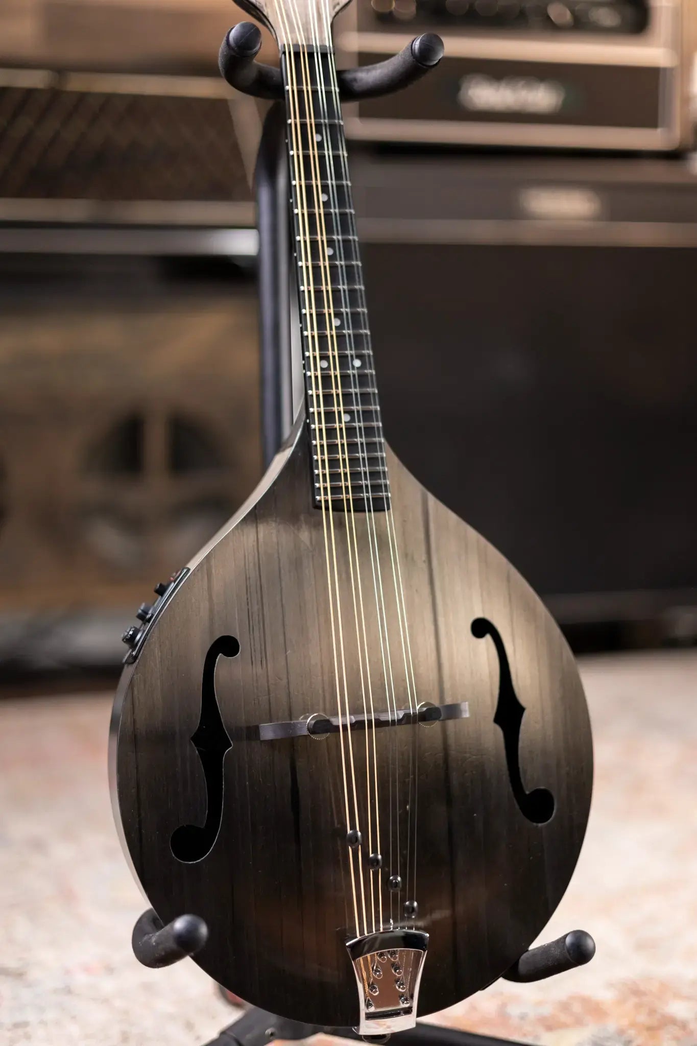 Klos Full Carbon Deluxe Acoustic/Electric Mandolin - Carbon Timber with Gig Bag