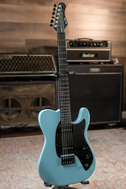 Klos Telomere Custom Series Paulownia P-90s Electric Guitar - Stone Blue with Gig Bag