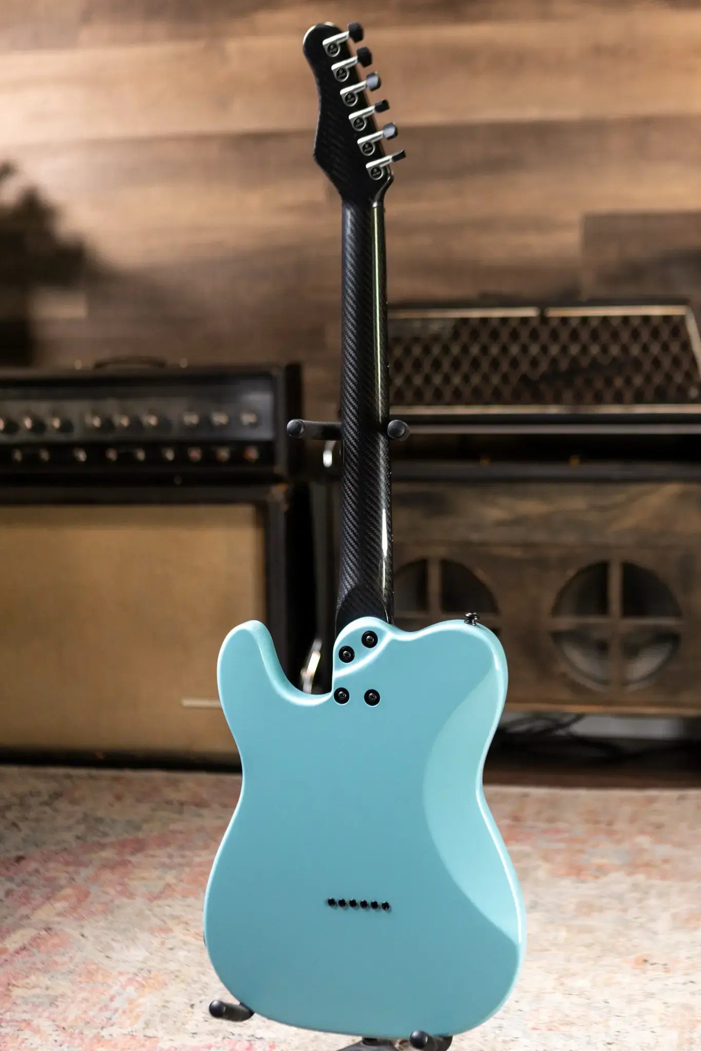 Klos Telomere Custom Series Paulownia P-90s Electric Guitar - Stone Blue with Gig Bag