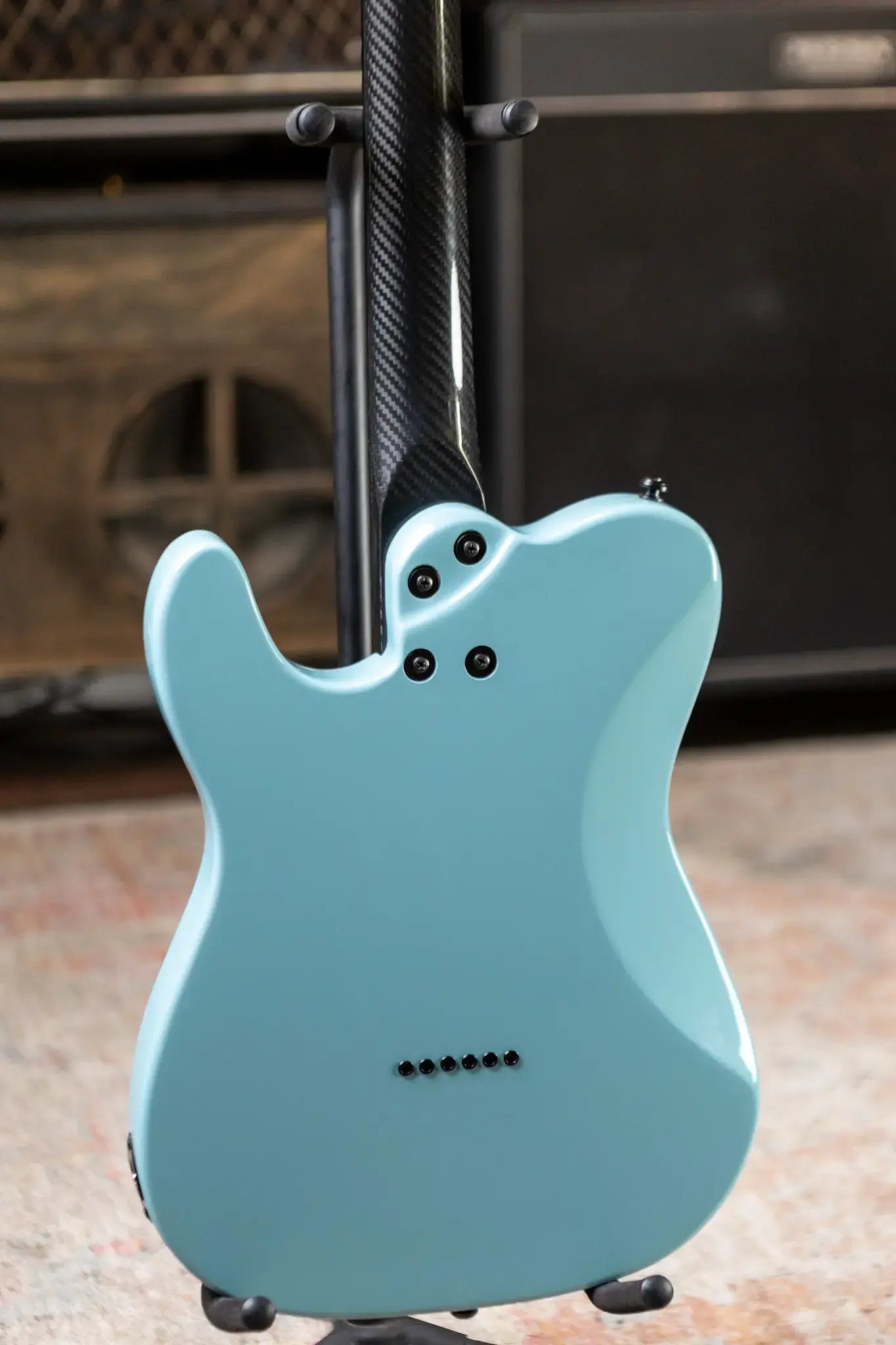 Klos Telomere Custom Series Paulownia P-90s Electric Guitar - Stone Blue with Gig Bag