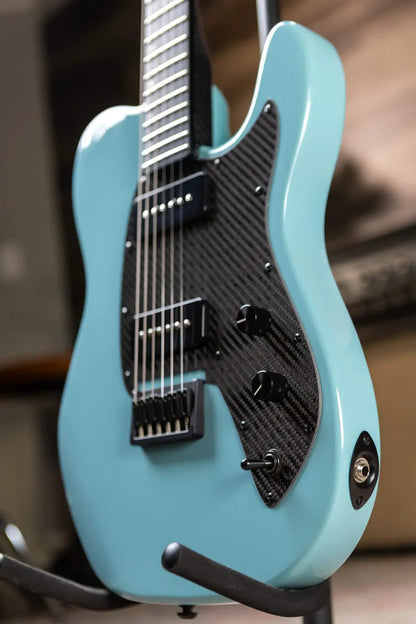 Klos Telomere Custom Series Paulownia P-90s Electric Guitar - Stone Blue with Gig Bag