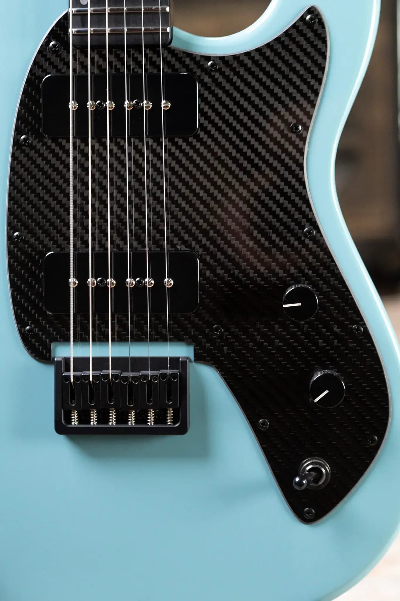 Klos Telomere Custom Series Paulownia P-90s Electric Guitar - Stone Blue with Gig Bag