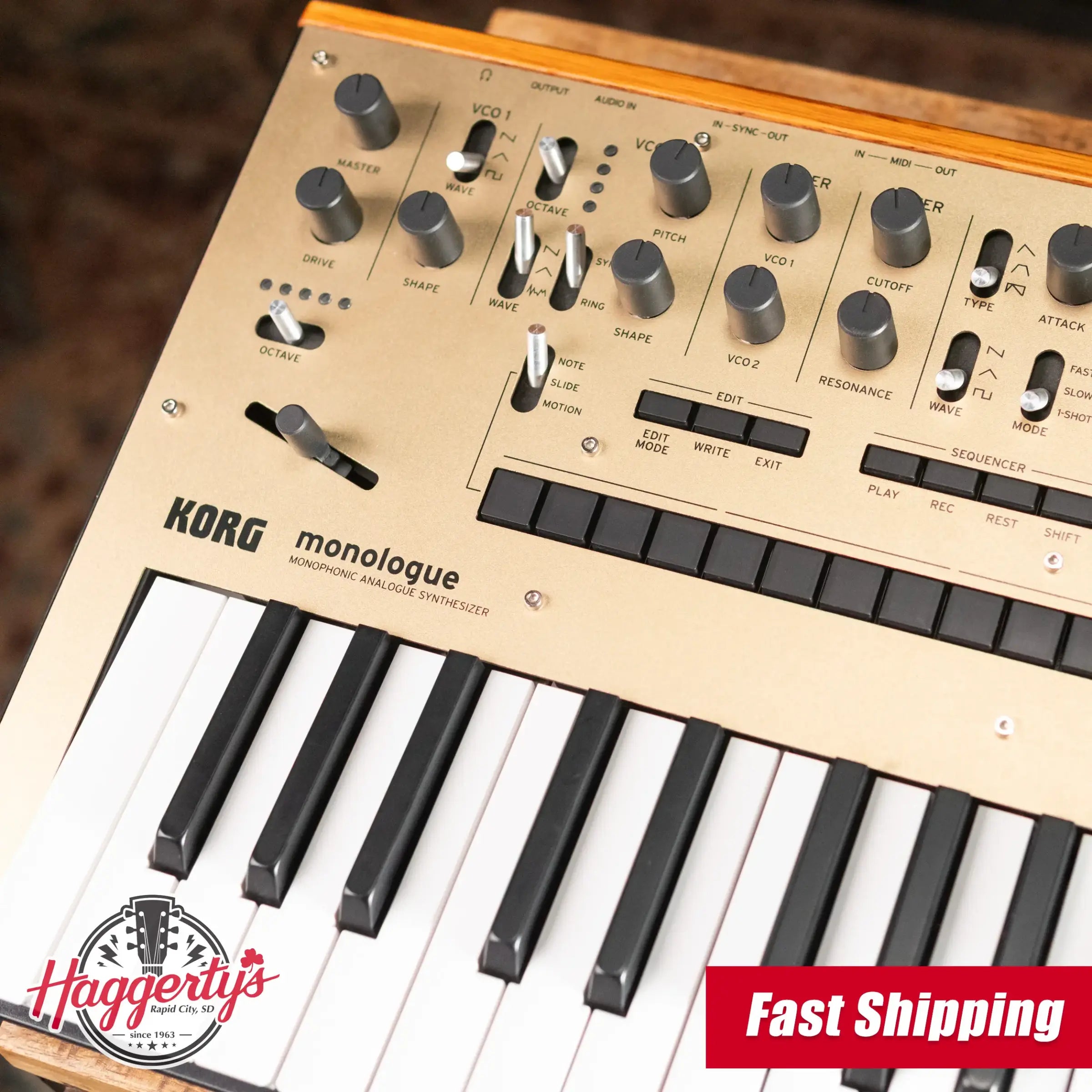 Korg Monologue Monophonic Analogue Synthesizer, Gold - Used