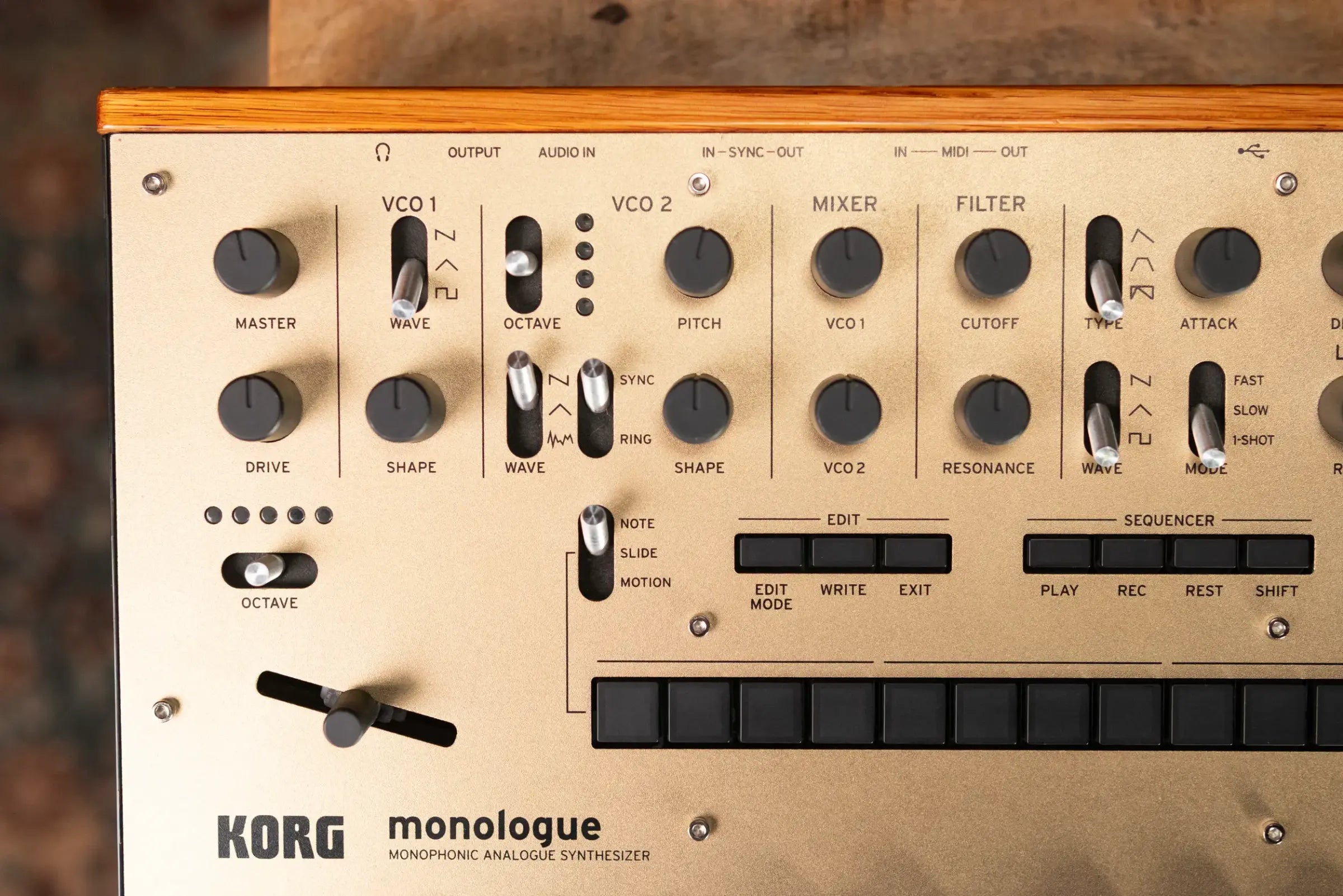 Korg Monologue Monophonic Analogue Synthesizer, Gold - Used