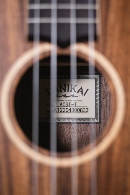Lanikai ACST T Acacia Solid Top Tenor Ukulele haggertys 12
