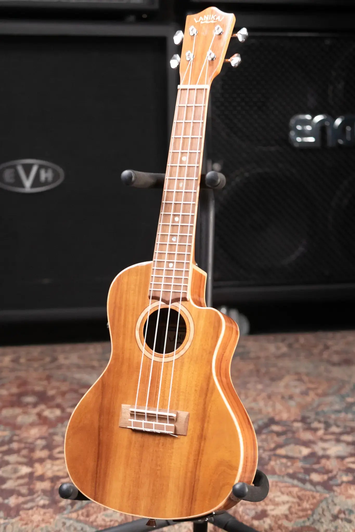 Lanikai ACS-CEC Concert Ukulele Acacia Acoustic/Electric with Hardshell Case - Used