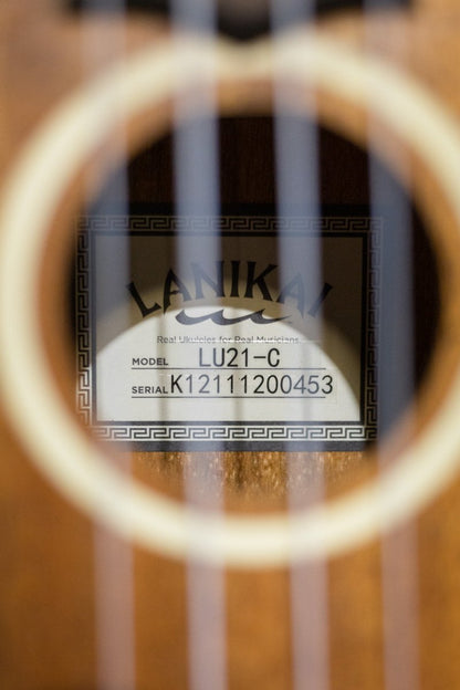 Lanikai LU Series Okoume Ukulele with Bag - Concert with Gig Bag