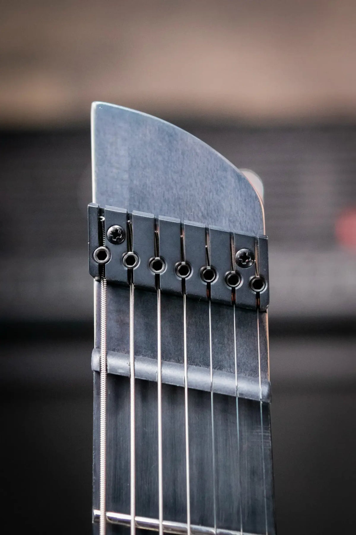 Legator G7FSS-BLK Ghost 7-String Headless Multiscale Electric Guitar - Black Flame