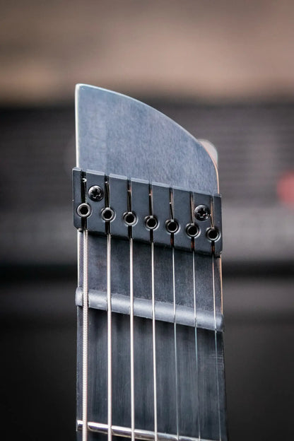Legator G7FSS-BLK Ghost 7-String Headless Multiscale Electric Guitar - Black Flame