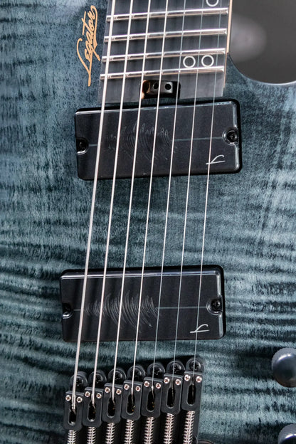 Legator G7FSS-BLK Ghost 7-String Headless Multiscale Electric Guitar - Black Flame