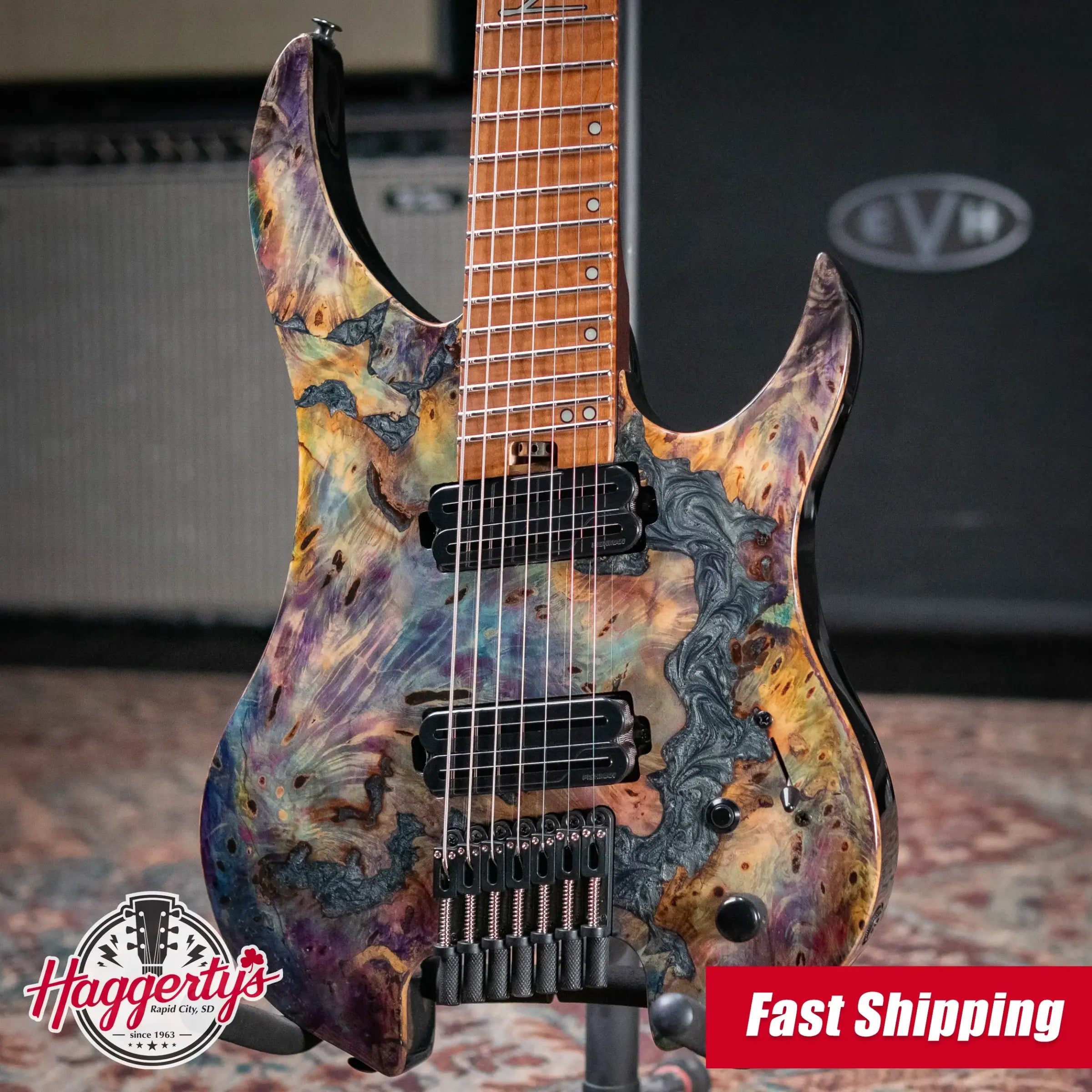 Legator GX7F-CL Ghost 7-String Multi-Scale Headless Electric Guitar - Coral with Gig Bag