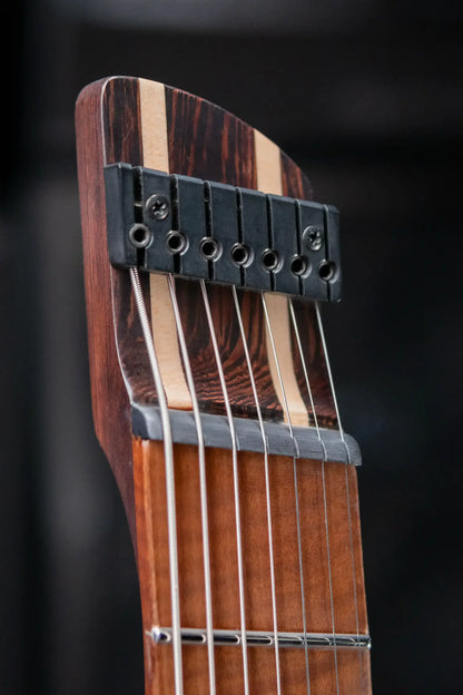 Legator GX7F-CL Ghost 7-String Multi-Scale Headless Electric Guitar - Coral with Gig Bag