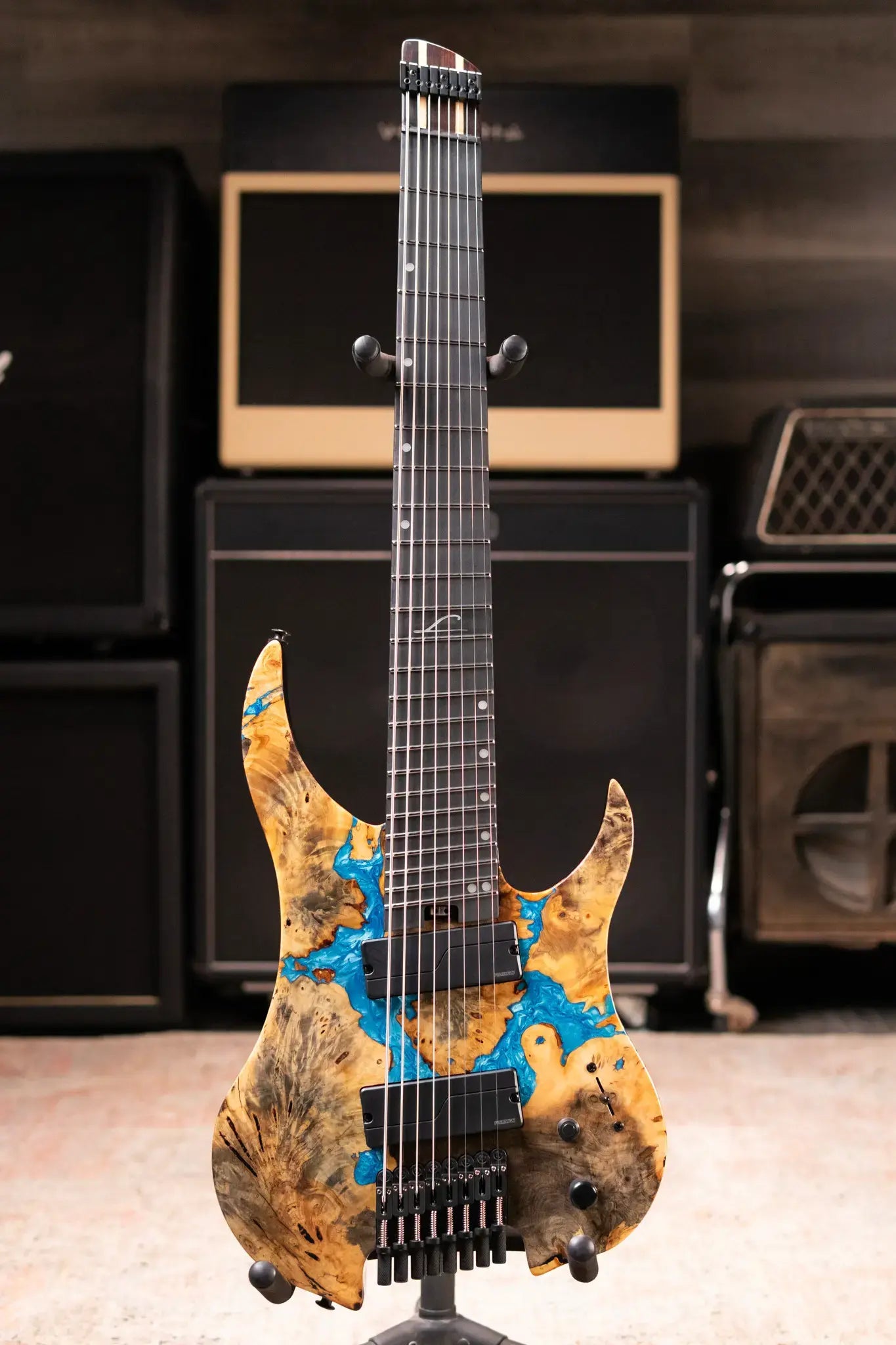 Legator GX8F-CB Ghost 8-String Multi-Scale Headless Electric Guitar - Caribbean with Gig Bag