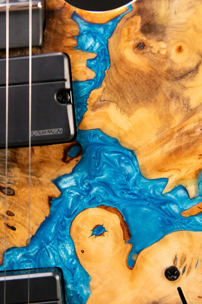 Legator GX8F-CB Ghost 8-String Multi-Scale Headless Electric Guitar - Caribbean with Gig Bag