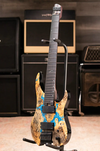 Legator GX8F-CB Ghost 8-String Multi-Scale Headless Electric Guitar - Caribbean with Gig Bag