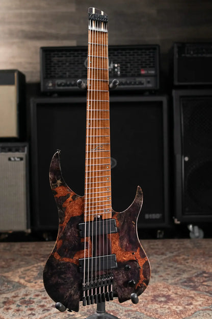 Legator GX8F-MG 8-String Multi-Scale Headless Electric Guitar - Magma with Gig Bag