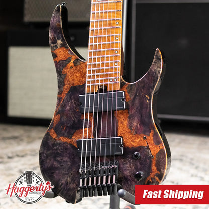 Legator GX8F-MG 8-String Multi-Scale Headless Electric Guitar - Magma with Gig Bag - Floor Model