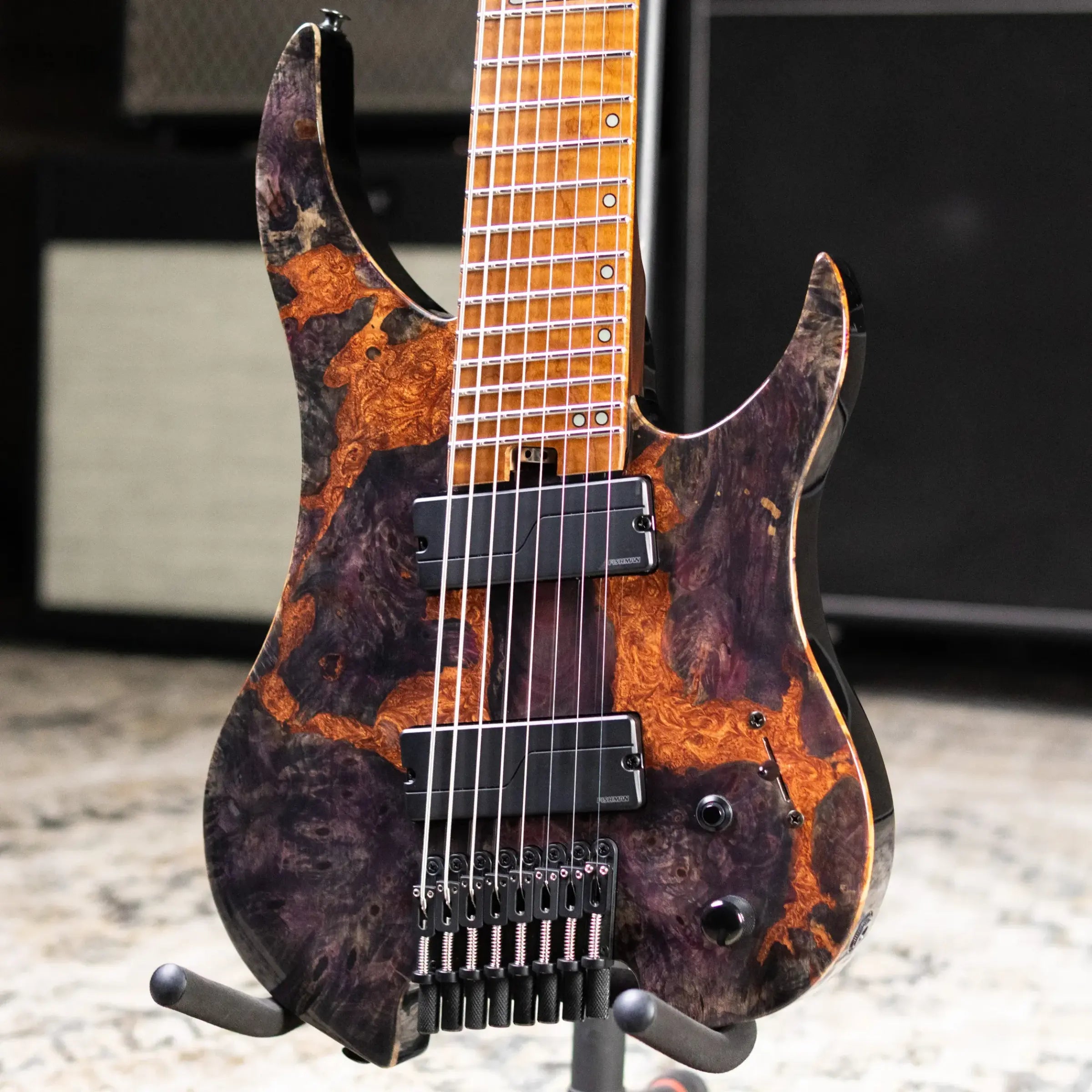 Legator GX8F-MG 8-String Multi-Scale Headless Electric Guitar - Magma with Gig Bag - Floor Model