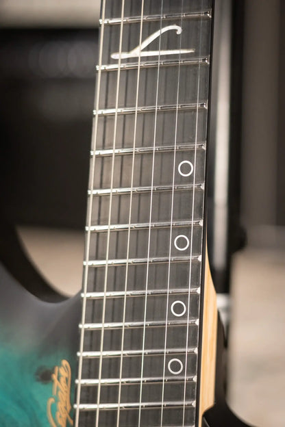 Legator Ghost G6FSS-DS Super Shred 6-String Multi-Scale Electric Guitar - Dark Sapphire with Gig Bag