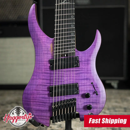Legator Ghost G8FSS-PR Multi Scale 8-String Electric Guitar - Purple Flame