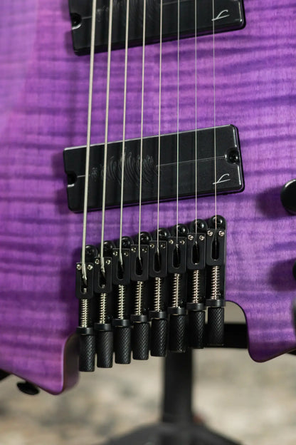Legator Ghost G8FSS-PR Multi Scale 8-String Electric Guitar - Purple Flame