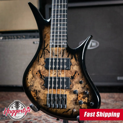 Legator HB5SS-JB 5-String Electric Bass - Jupiter Burst with Gig Bag