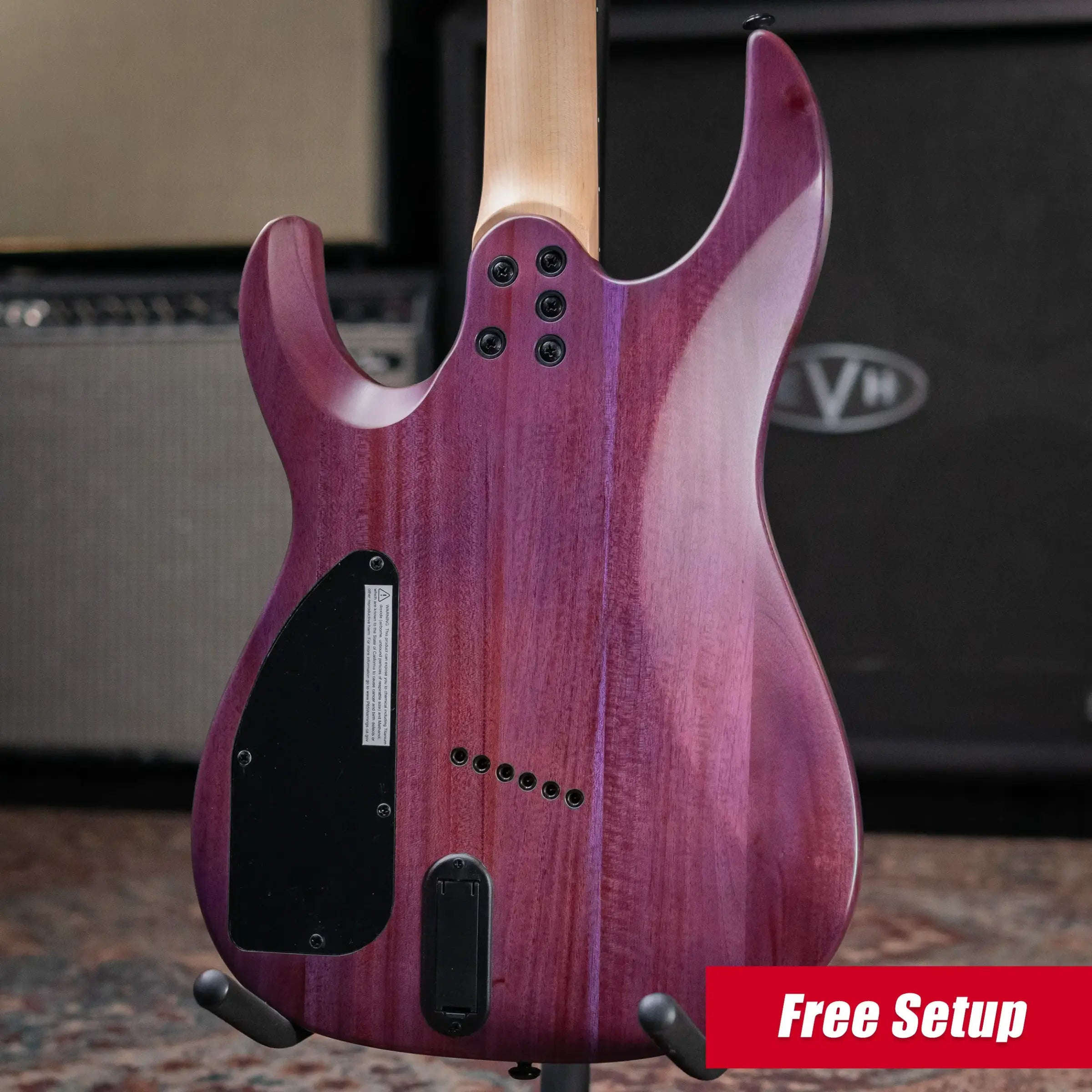 Legator N6FSS-PR Multi-Scale Electric Guitar - Purple QM with Gig Bag