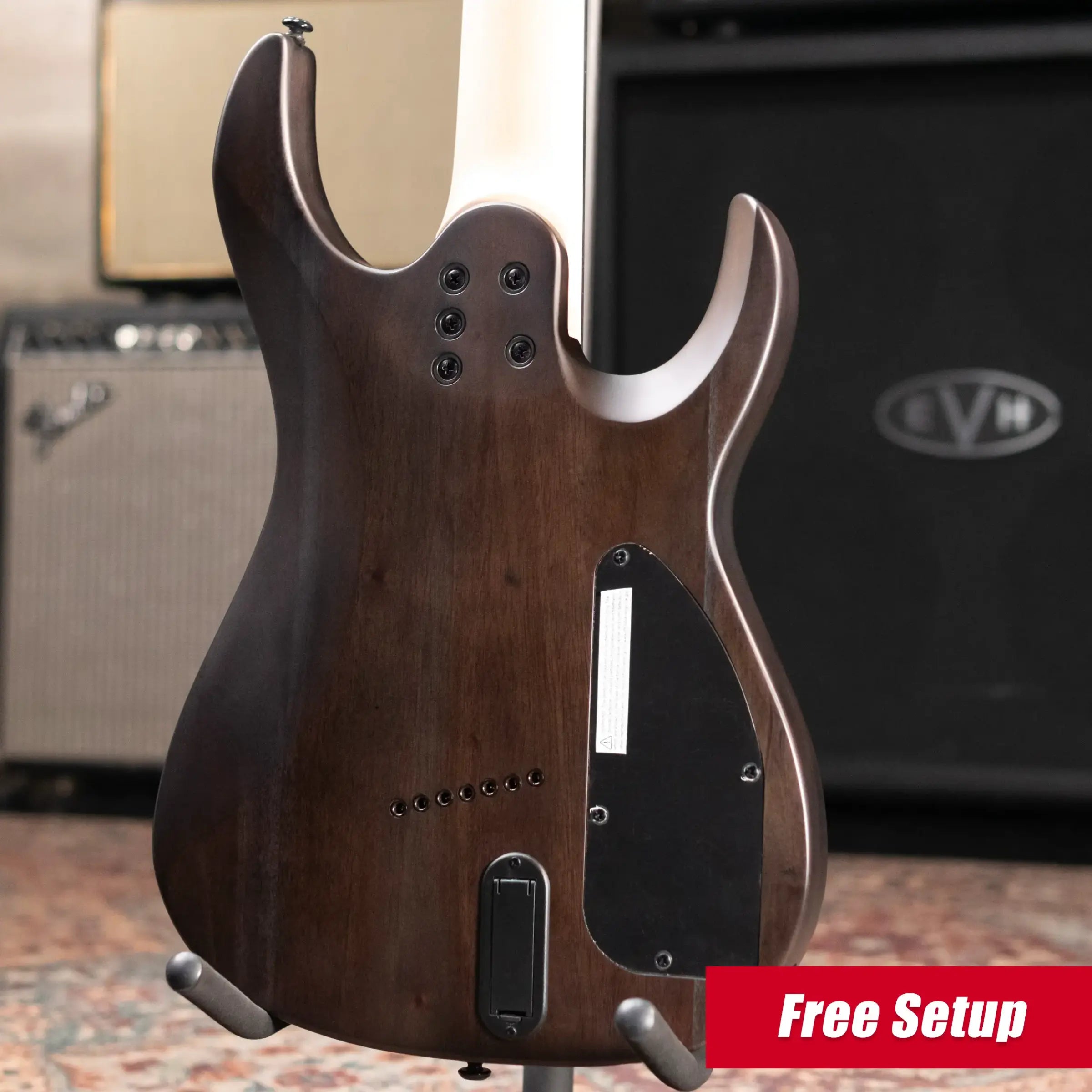 Legator N7FSSL-BLK 7-String Left Handed Multi-Scale Electric Guitar - Black QM