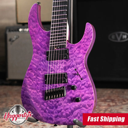 Legator N7FSS-PR Ninja 7-String Multi-Scale Electric Guitar - Purple QM