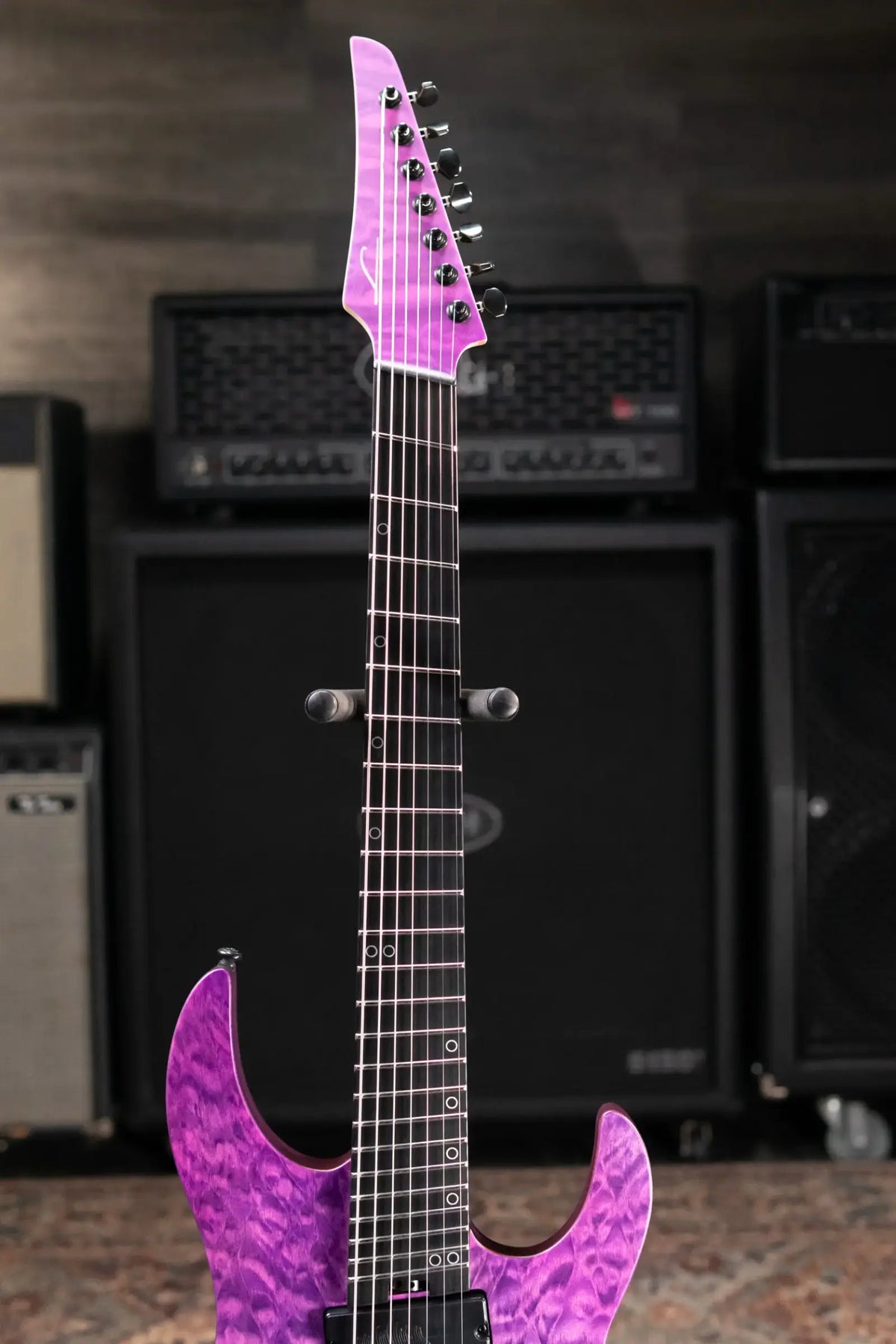 Legator N7FSS-PR Ninja 7-String Multi-Scale Electric Guitar - Purple QM