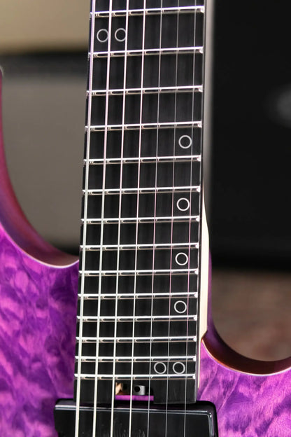 Legator N7FSS-PR Ninja 7-String Multi-Scale Electric Guitar - Purple QM