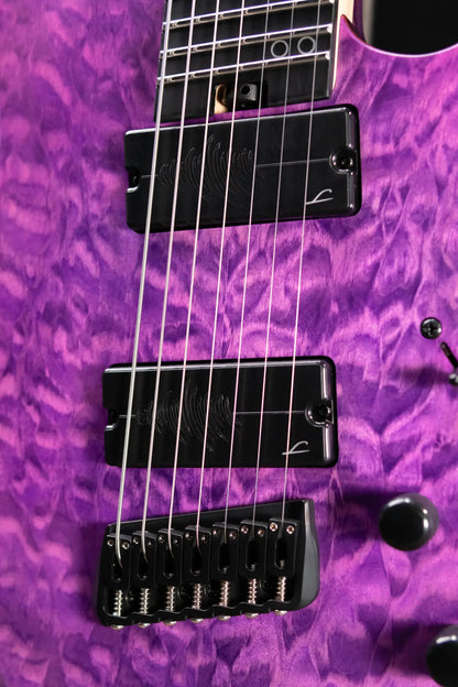 Legator N7FSS-PR Ninja 7-String Multi-Scale Electric Guitar - Purple QM
