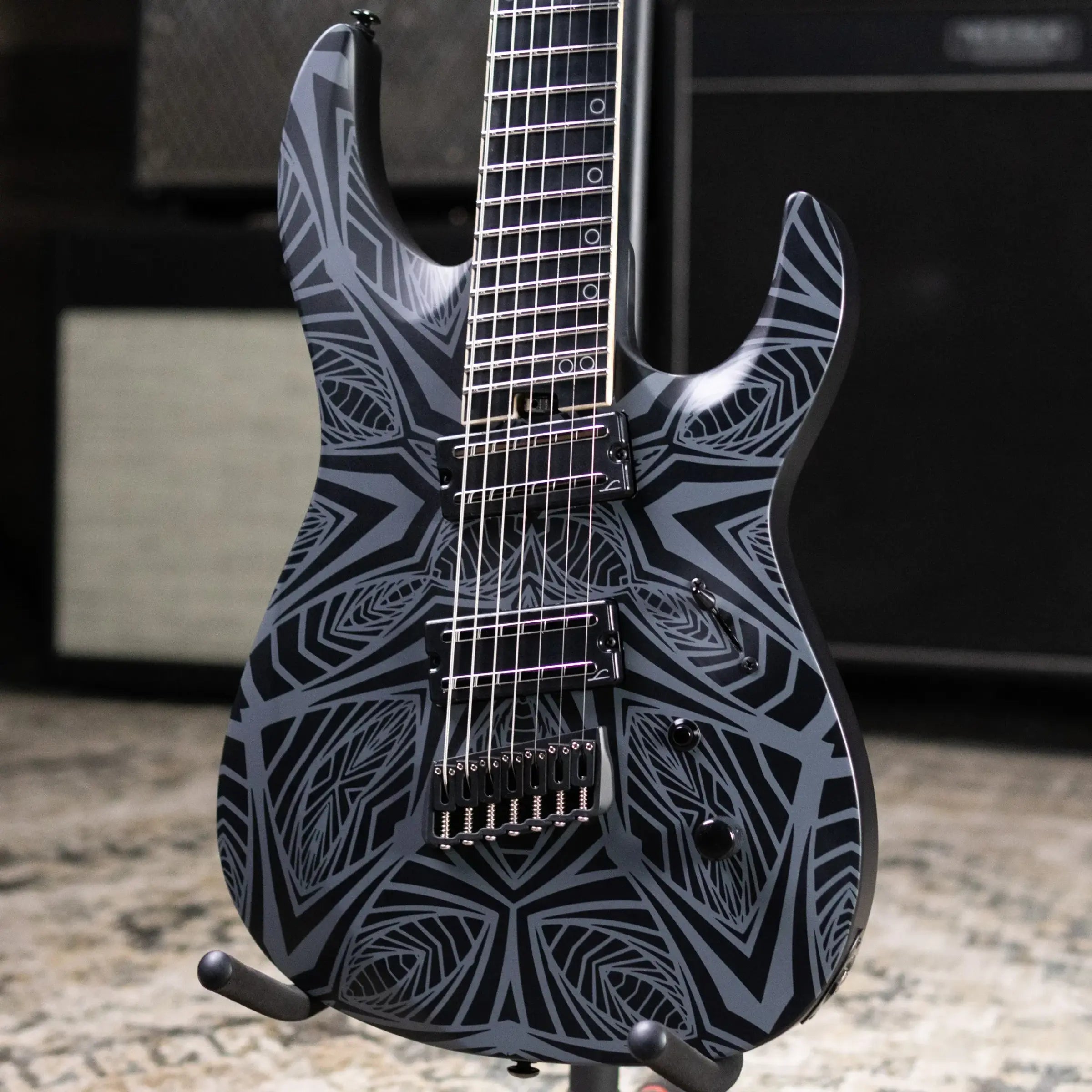 Legator N7F-INK Ninja Bolt-On 7-String Multi-Scale Electric Guitar - Satin Ilya Black with Gig Bag