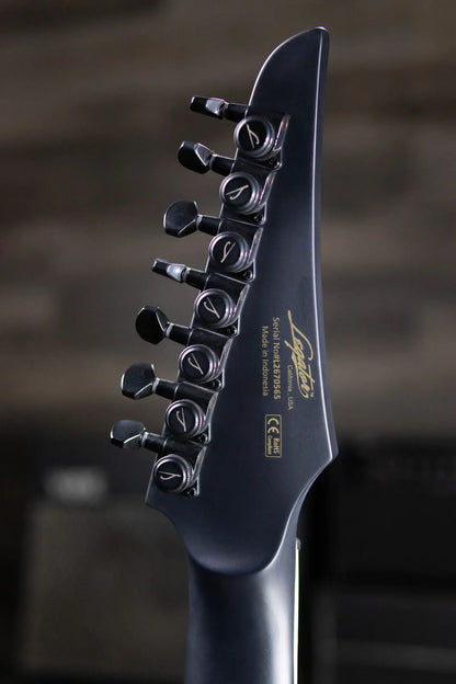 Legator N7F-INK Ninja Bolt-On 7-String Multi-Scale Electric Guitar - Satin Ilya Black with Gig Bag