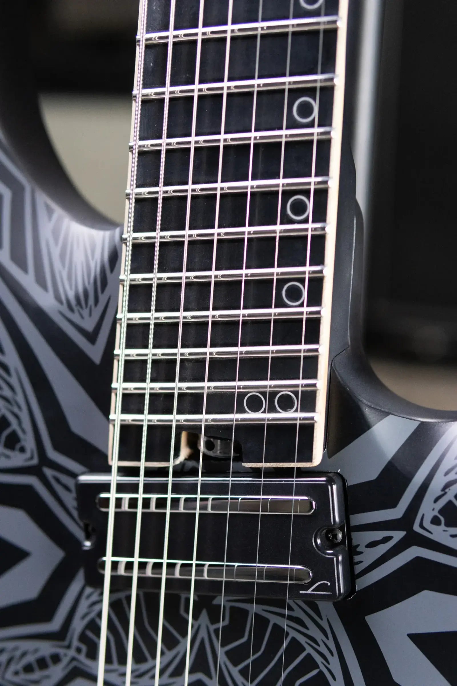 Legator N7F-INK Ninja Bolt-On 7-String Multi-Scale Electric Guitar - Satin Ilya Black with Gig Bag