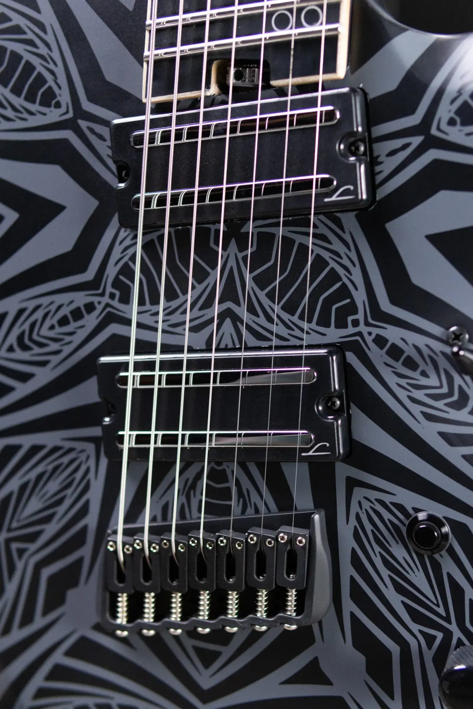 Legator N7F-INK Ninja Bolt-On 7-String Multi-Scale Electric Guitar - Satin Ilya Black with Gig Bag