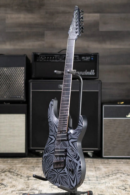 Legator N7F-INK Ninja Bolt-On 7-String Multi-Scale Electric Guitar - Satin Ilya Black with Gig Bag