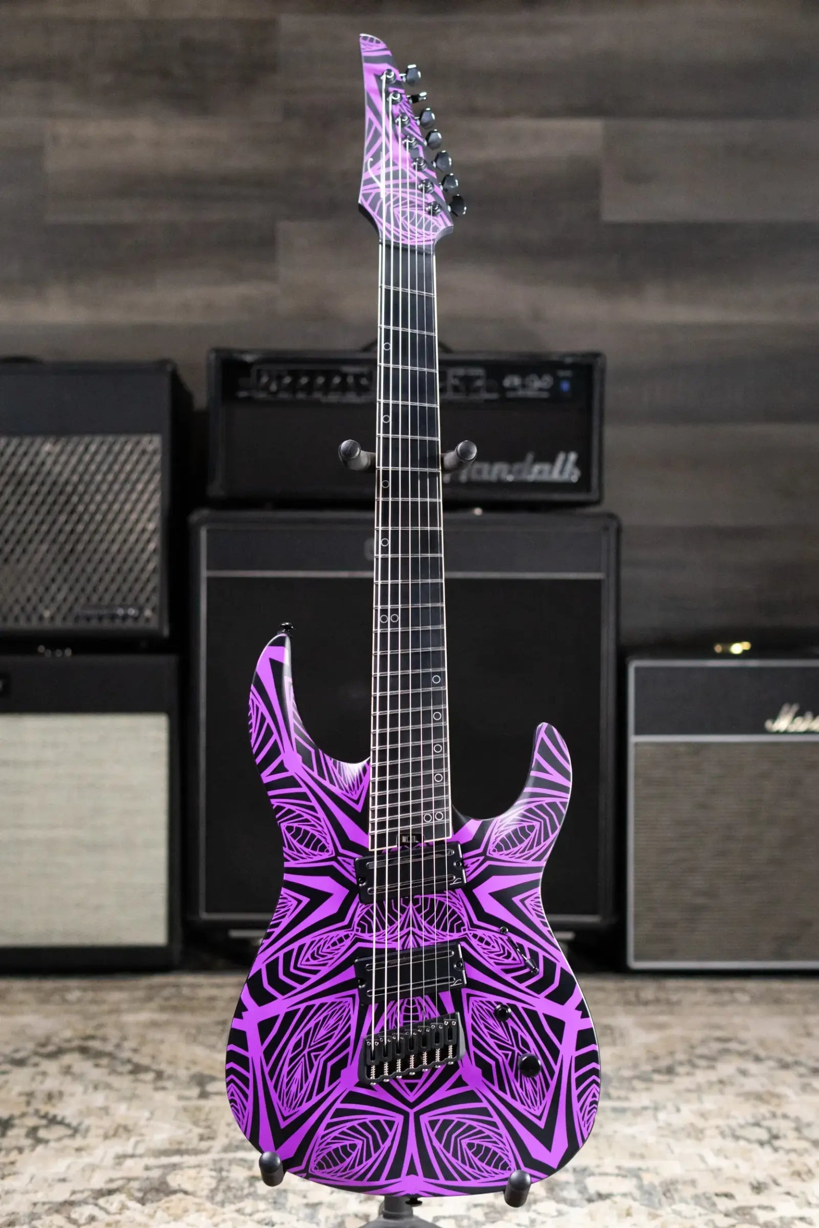 Legator N7F-INK Ninja Bolt-On 7-String Multi-Scale Electric Guitar - Satin Ilya Purple with Gig Bag