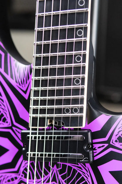 Legator N7F-INK Ninja Bolt-On 7-String Multi-Scale Electric Guitar - Satin Ilya Purple with Gig Bag
